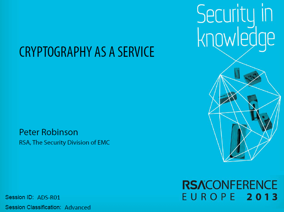 Interpretation of the RSA Master’s PPT-Cryptography as a Service