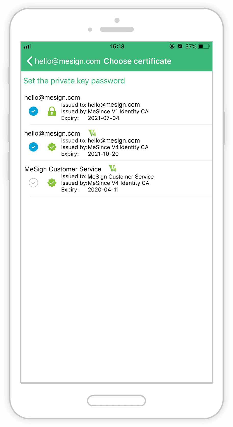 Install an encrypting certificate and signing certificate automatically