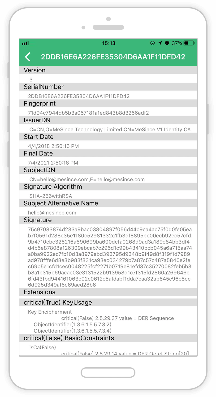 Install an encrypting certificate and signing certificate automatically