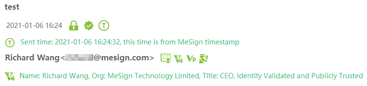 Timestamping certificate