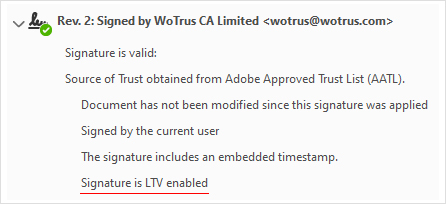 Signature Long Term Validated (LTV)