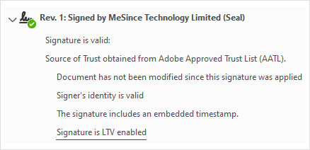 Signature Long Term Validated (LTV)