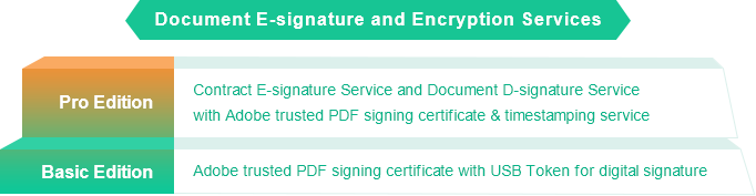 Document e-signature and encryption services
